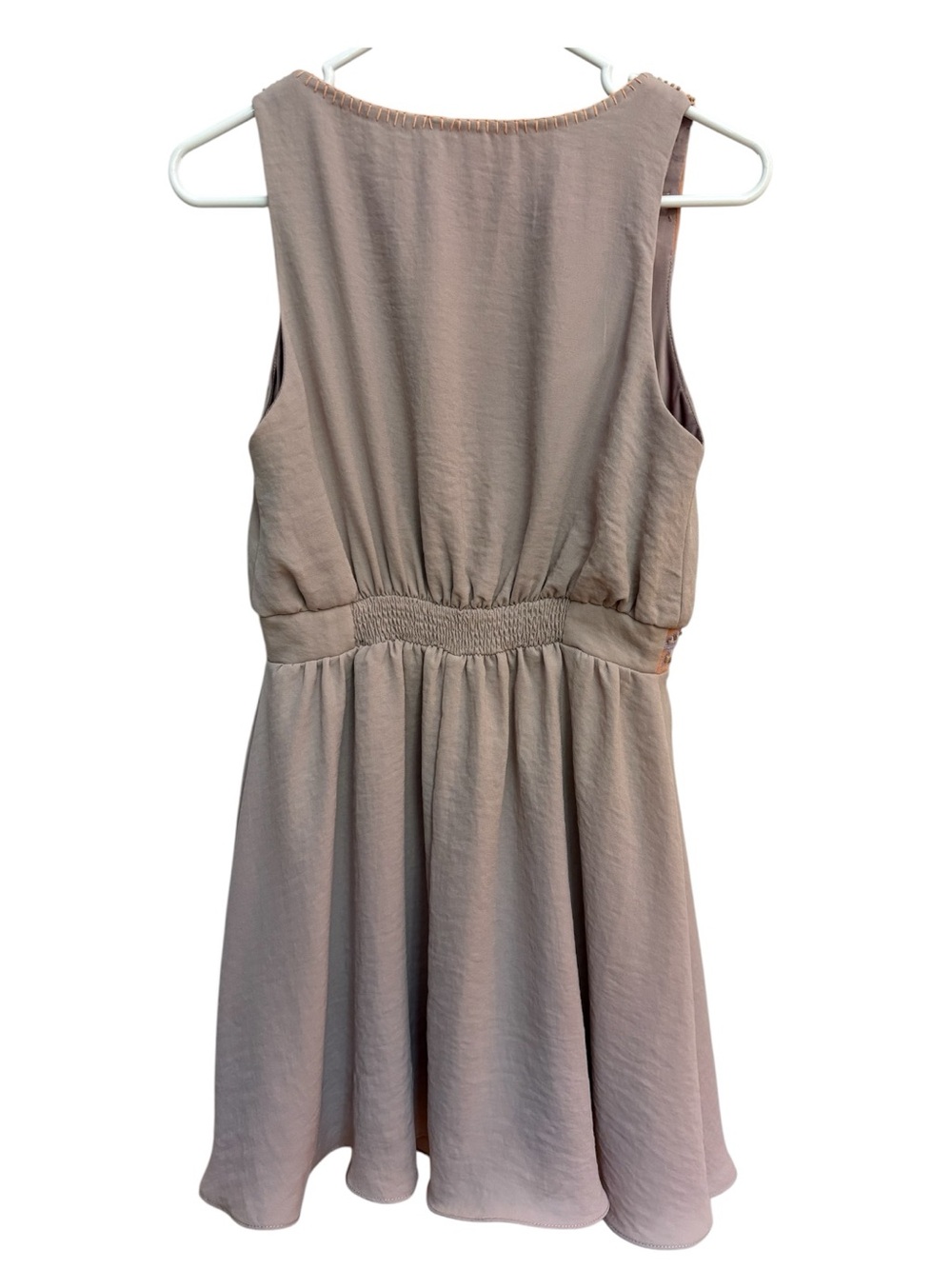 Altar'd State Boho Embroidered Beaded Mini Dress Mauve Pink Sz S - Picture 8 of 8